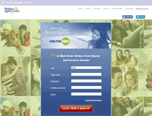 Tablet Screenshot of bridesagency.com